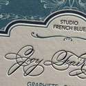Exquisite Hand Drawn Typography On A Letterpress Business Card For A Professional Calligrapher